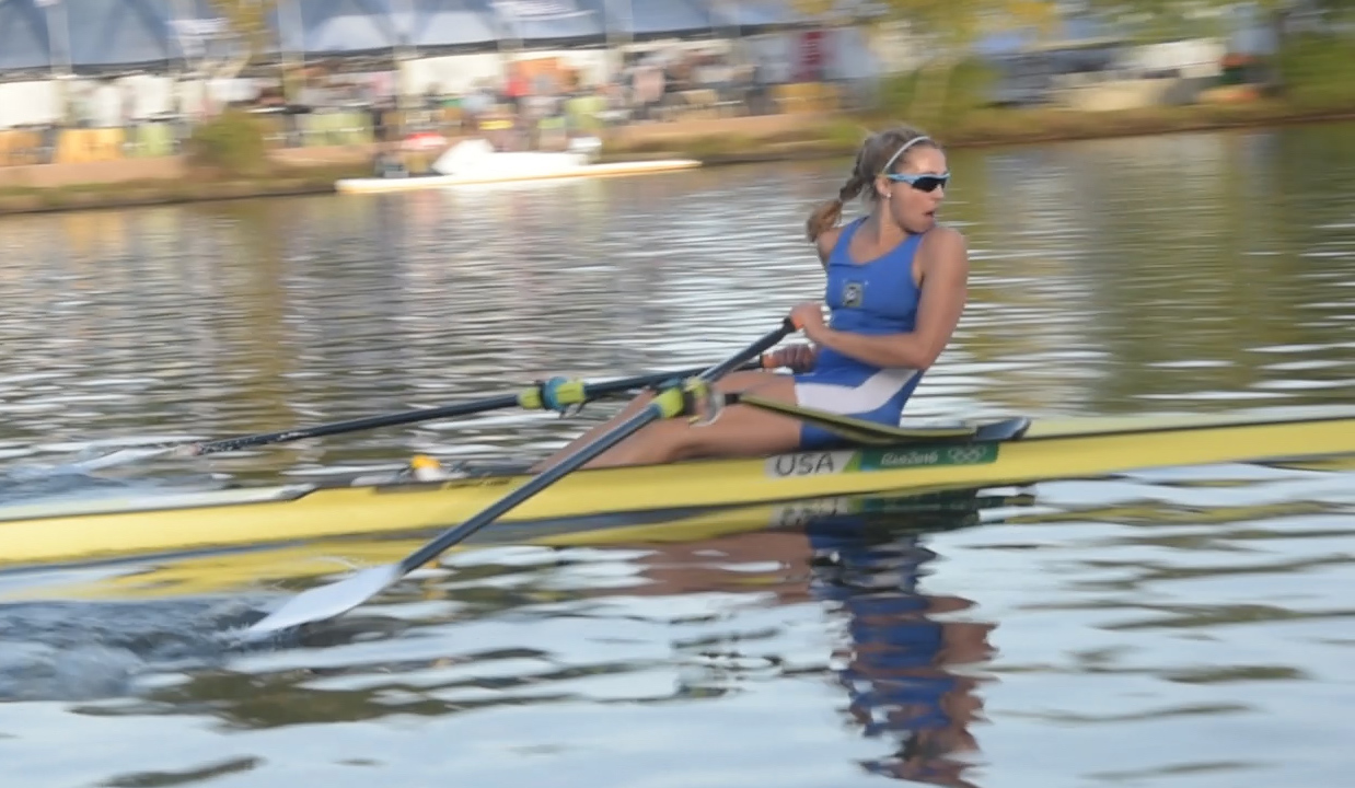 Training partners Gevvie Stone and Mary Jones Draw From Each Other